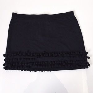Pom Pom Detail Mini Skirt