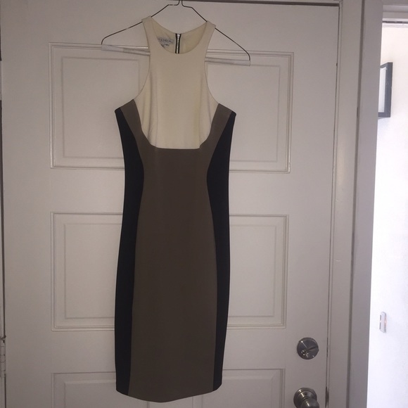 Maggy London Cocktail Color Block Dress - Picture 3 of 5