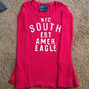 American Eagle size small pink longsleeve shirt