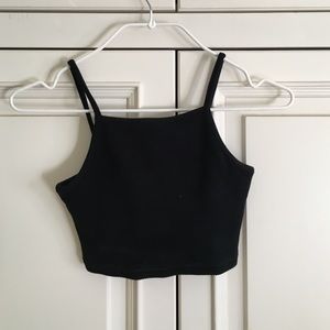 Topshop black crop top