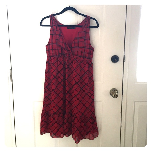 Red/black cocktail dress, The Limited