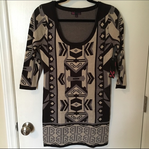 Adorable Patterned Sweater Dress