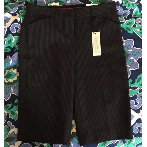 Express pinstriped city shorts