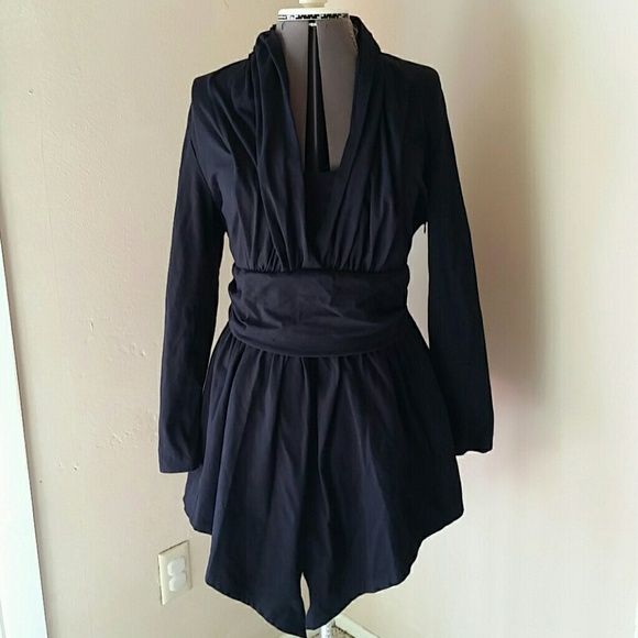 eShakti Black Jersey Top