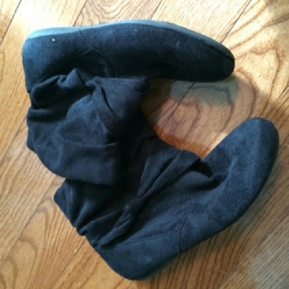 Black suede ankle boots