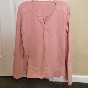 Eddie Bauer light pink tunic Top