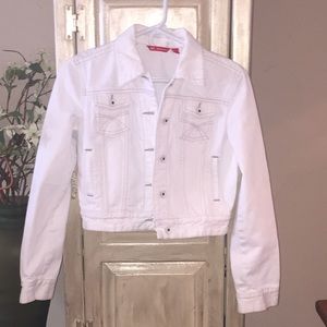 X2 Denim Laboratory White Denim Jacket