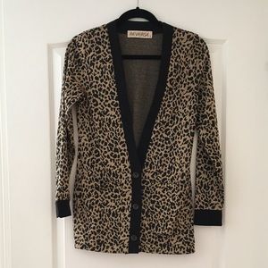Leopard Print Cardigan Size Small