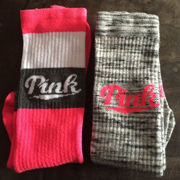 PINK knee high socks