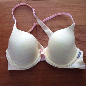 "sunny" aerie yellow and pink tshirt bra- size 34B