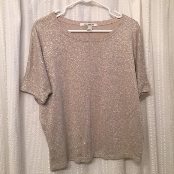 Forever 21 crop top, shimmery pewter
