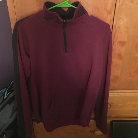 Maroon PINK half zip