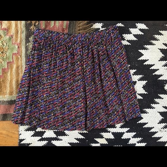 Floral Elastic Waist Skirt