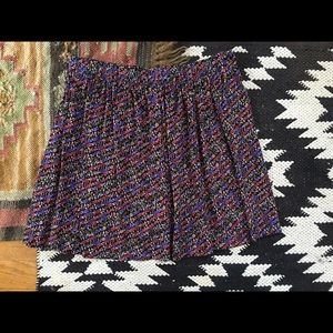 Floral Elastic Waist Skirt