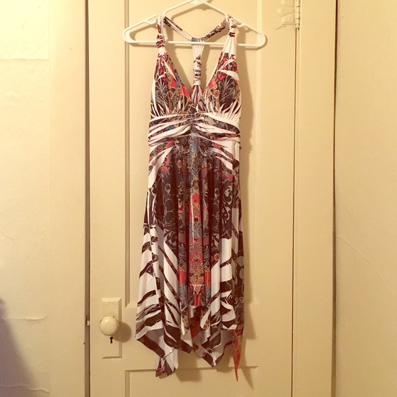 Crimson Ivy Halter Dress