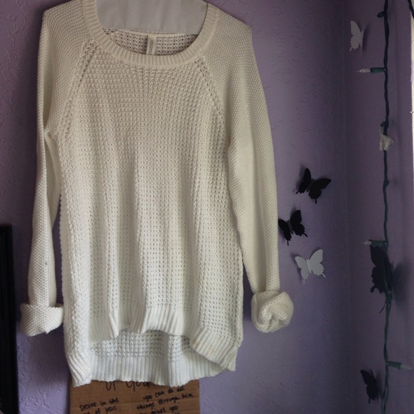 Light, white sweater