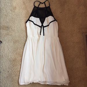 Francesca's White Chiffon Party Dress