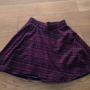 LA hearts tribal pattern maroon skirt