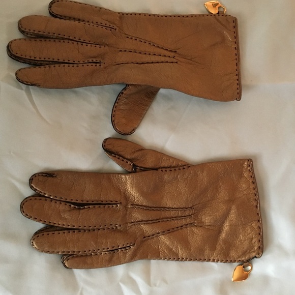 Moschino leather gloves