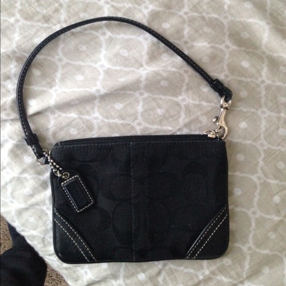 Black Coach Wristlet