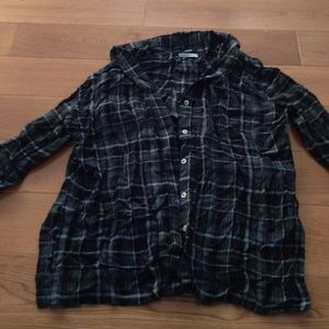 grey plaid flannel