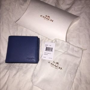 Blue coach men's wallet