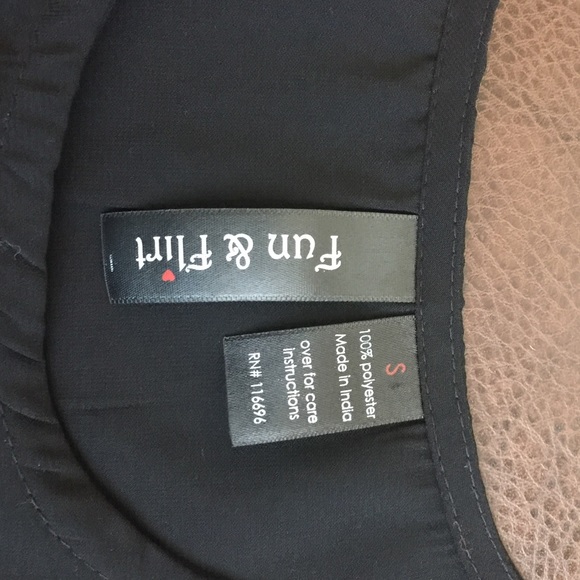 Black fringe crop top - Picture 3 of 3