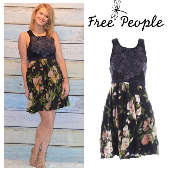 Free People Dresses & Skirts - Free People Dreamy Floral Patchwork Dress