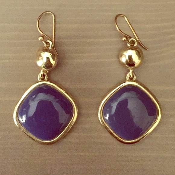 Cobalt blue and gold earrings