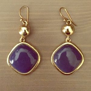 Cobalt blue and gold earrings