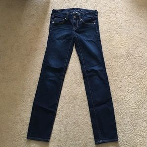 american eagle skinny dark wash super stretch
