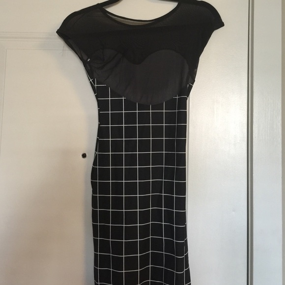 Black mesh bodycon American Apparel Dress - Picture 2 of 4