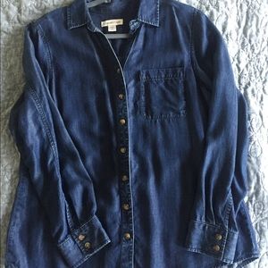 Coldwater Creek dark chambray shirt