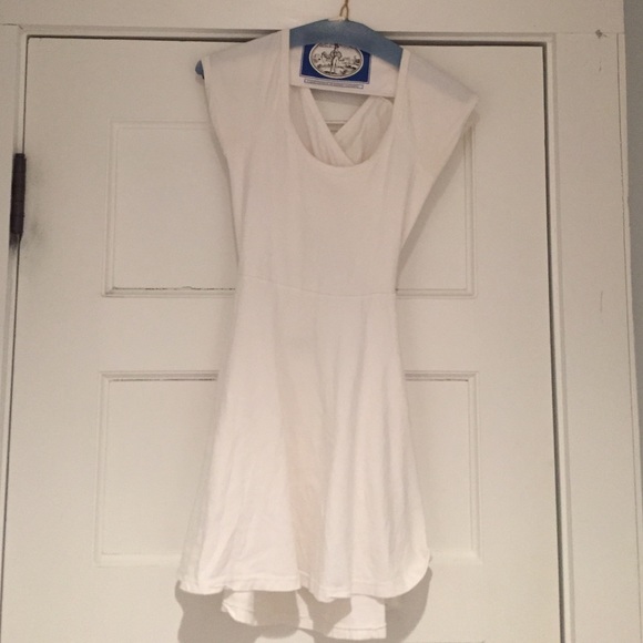 White cross back brandy Melville dress