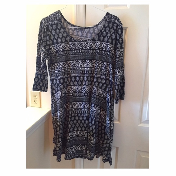 Black & White Printed Dress