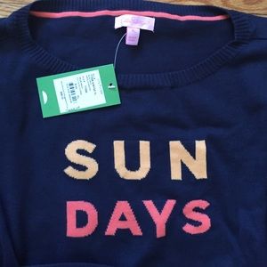Lilly Pulitzer "Sun Days" crew neck sweater