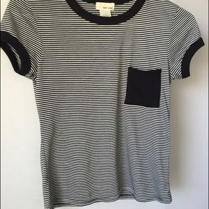 Wetseal Black and white striped shirt