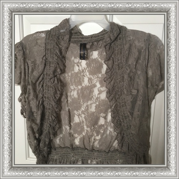 Grey lace cardigan