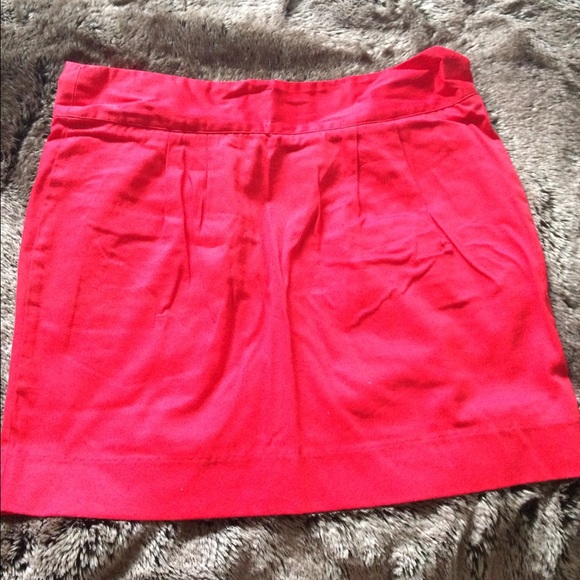 Red Zipper Skirt - Picture 1 of 2