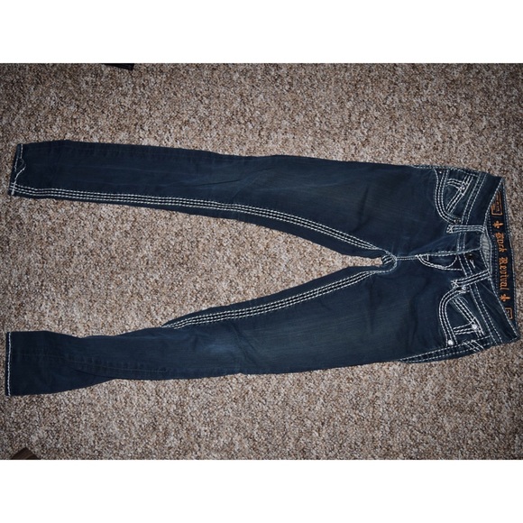 Dark wash rhinestone detail Rock Revivals