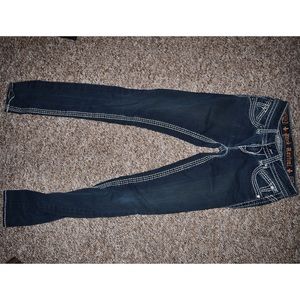 Dark wash rhinestone detail Rock Revivals