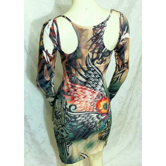 Ed Hardy Dresses & Skirts - NWOT Colorful Dress