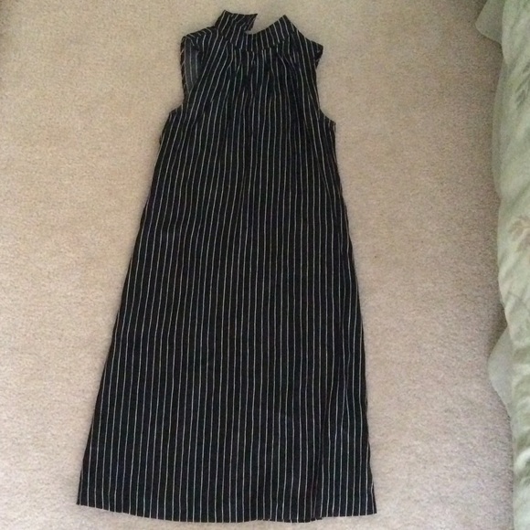 Black and white striped midi dress, size 4