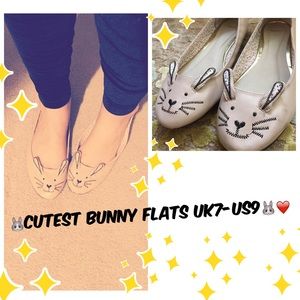 🐰CUTEST little bunny flats by Asos Uk7-US9❤️🐰💞