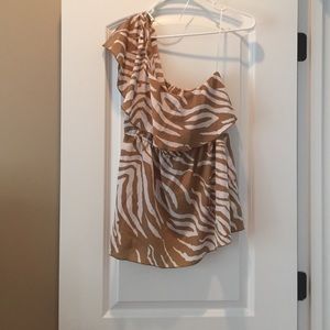 !!!final Price ⬇️!!!!   Brown and white print top