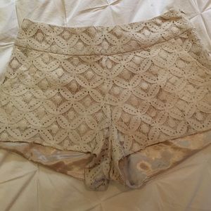 Honey Punch lace shorts