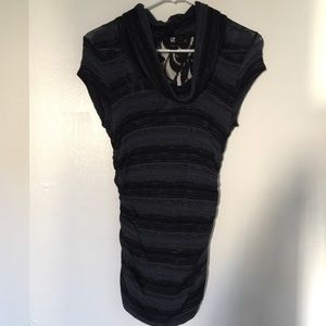 SOLD!! Blk/Gry Sweater Dress w/Lace