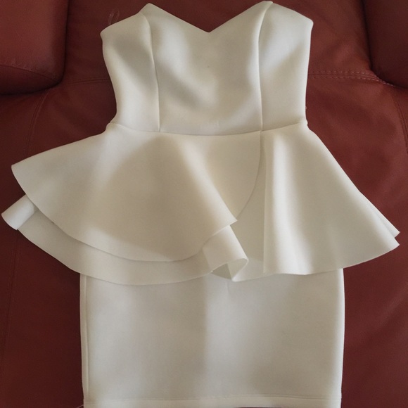 White Peplum Dress