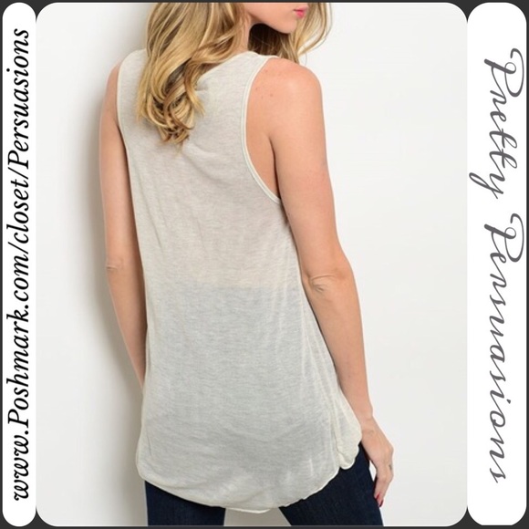 SOLD NWT Wrapped V-Neck Sleeveless Tank Top - Picture 2 of 2