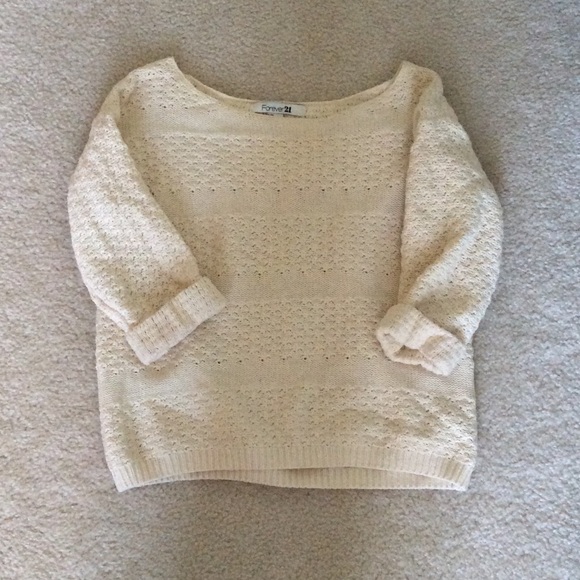 **sold** Forever 21 cream knit sweater
